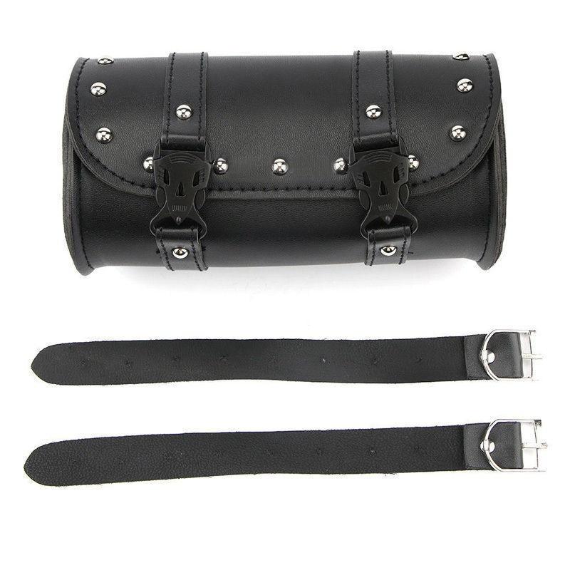 Universal Motorcycle Saddlebag Tool Bag Mounting Strap Round Fork Bag For Harley
