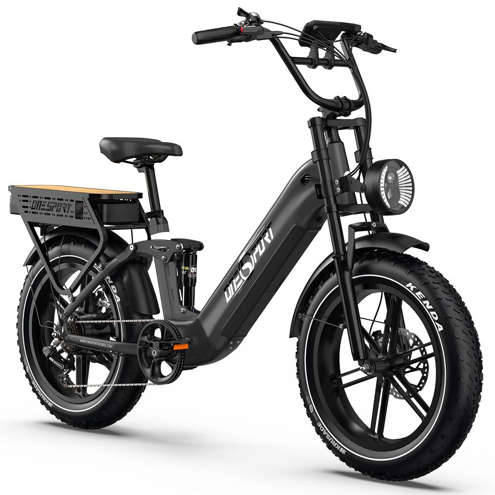 Elektrofahrrad Onesport 20" 500W Motor Vollfederung 48V 36AH Erwachsenen E-Bike Höchstgeschwindigkeit 25 km/h 7 Gänge Zuladung 120 kg OT08 Pro
