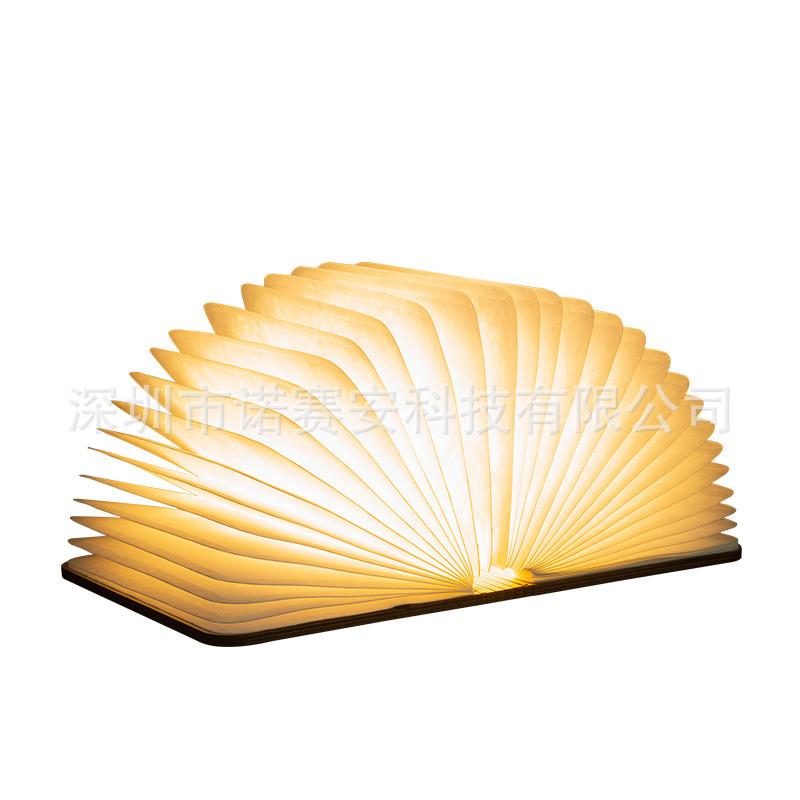 LED LIGHT Creativity Wood Grain 3d Book Lamp Luminous Gift Idea Ideal For Her 360 Degree Foldable Screen Sleep Night Lights