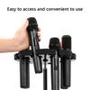 Microphone Stand Mount Mics Holder with Antislip Foam Base and 8 Slot Construction  for Studio Stage