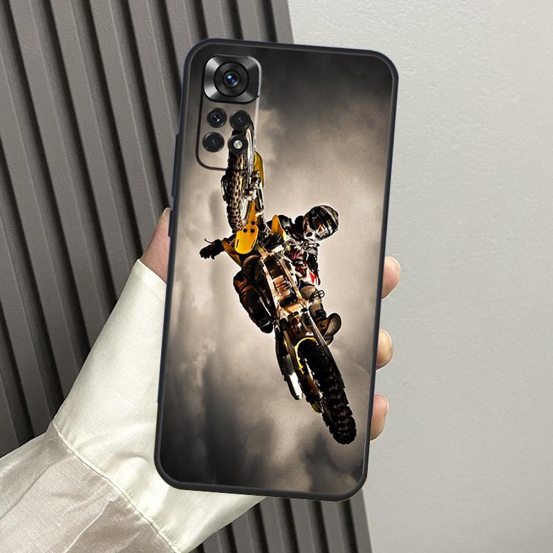 Moto Cross Motorcycle Sports Case For Xiaomi Redmi Note 13 Pro 14 12 11 10 15 Pro Plus Redmi 14C 13C 15C 10C 12C 15 Funda
