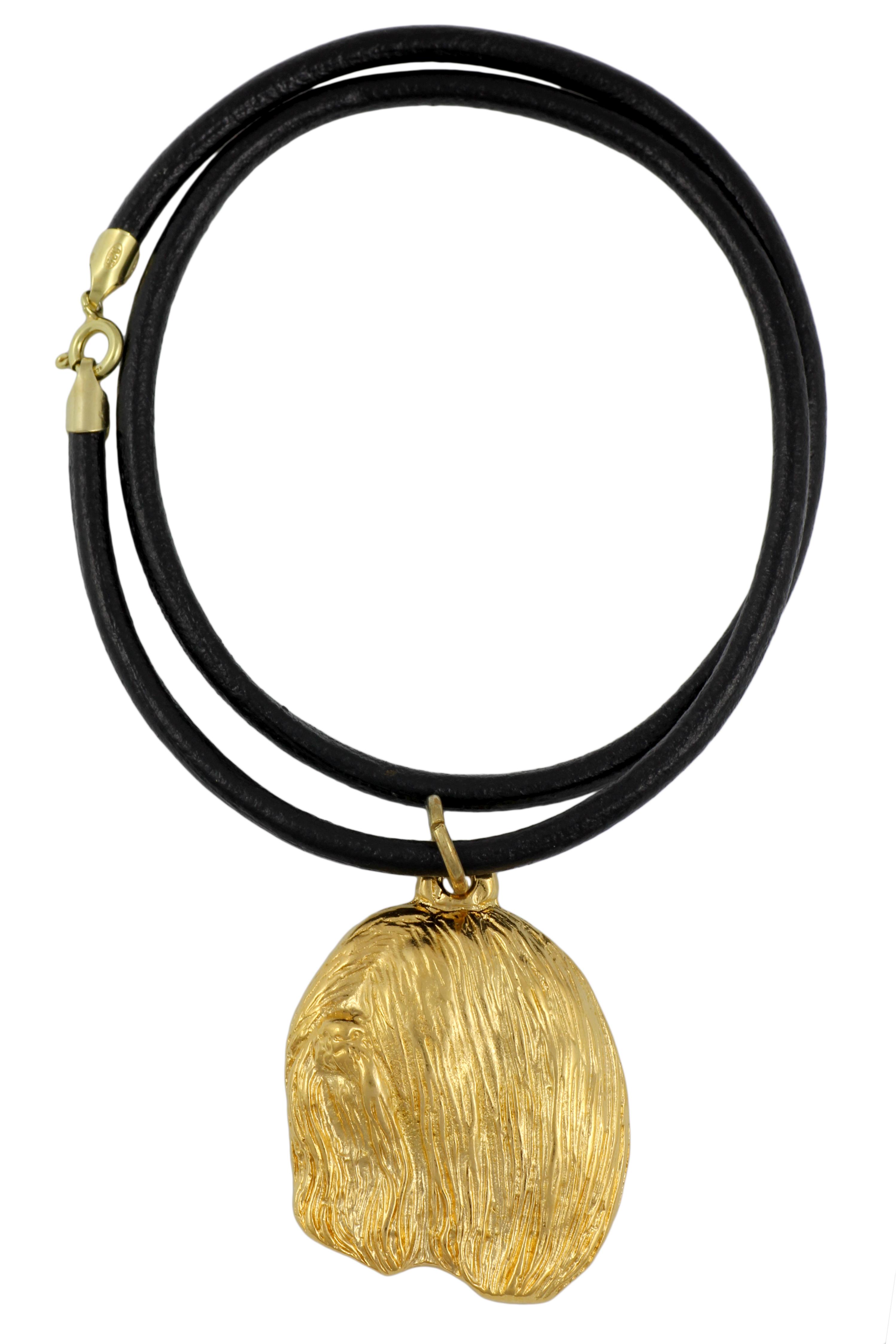 

Lhasa Apso - necklace with a dog in a gift box, gold-plated pendant for a dog lover, striking jewelry by Art-Dog