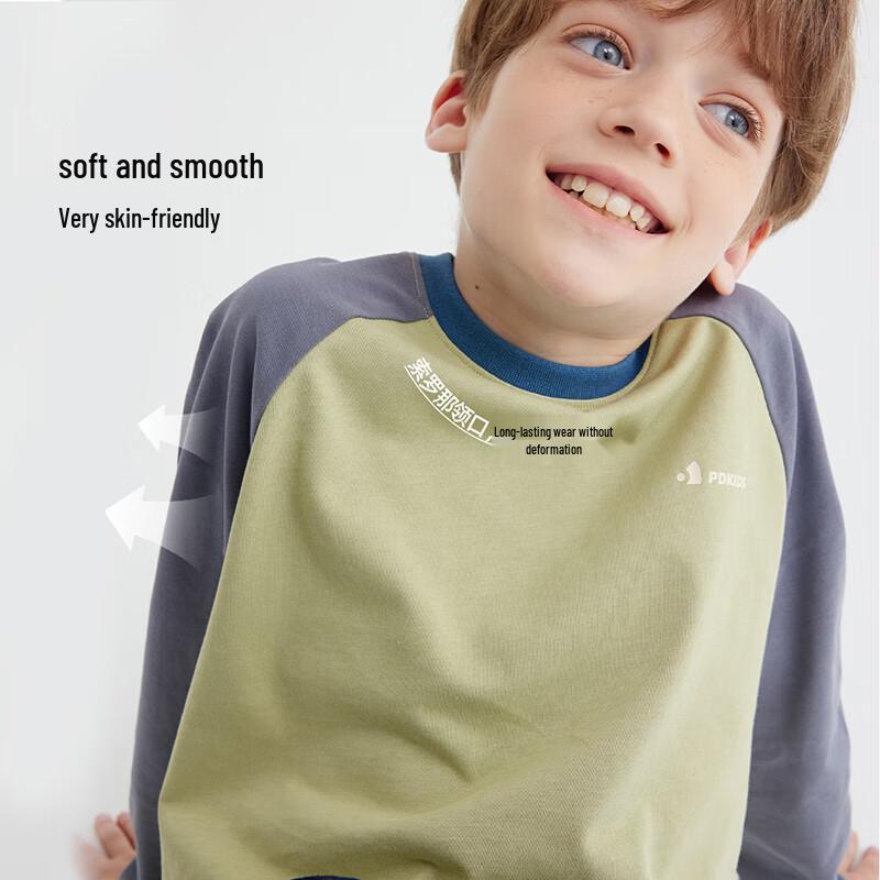 Children's Raglan Sleeve Color-Block Long-Sleeve T-Shirt