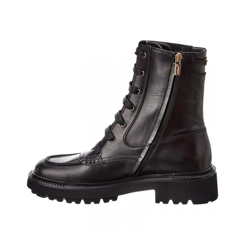 Salvatore Ferragamo Ferragamo Orlando Leather Boot Black