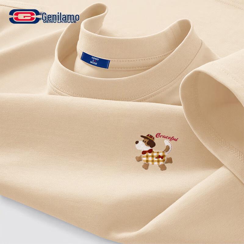 

GENIOLAMODE Men s Casual Bow-Tie Puppy Graphic Tee 2XL