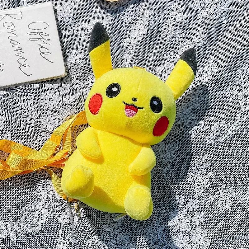 30cm Fashion Japanese Anime Fun Cartoon Small Bag Pikachu Plush Doll Backpack Girl Cute Pikachu Plush Backpack 30CM