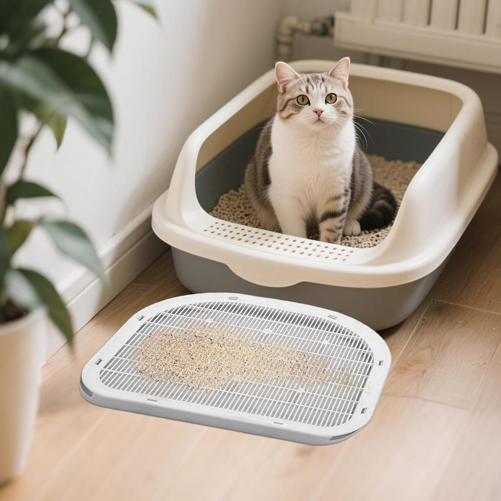 Litter Box Step Stool Cat Litter Tray Elevated Washable Mat Tray Stairs Ladder Pad For Senior Kittens Carpeted Floors Corner