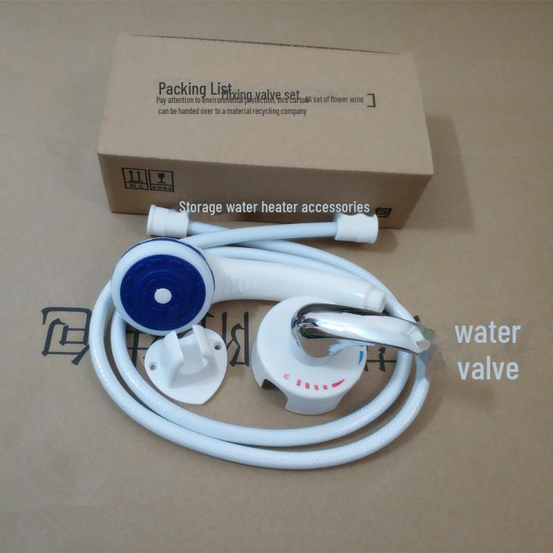 

Настенный электрический водонагреватель, смесительный клапан с пластиковым душевым комплектом