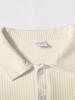 European American Men's Knit Lapel Long Sleeve Polo Shirt