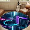 Neon music note  Round Rug for Livingroom,Bedroom, Palyroom, Chair Rug, Area rug, Circle Carpet, Large Size Fan Christmas gift