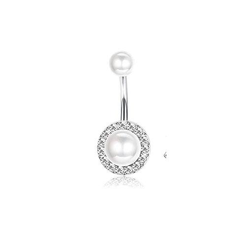 Bobisty 14G Belly Button Rings for Women Surgical Steel Navel Helix Piercing CZ Barbell Belly Button Rings Body Piercing Jewelry