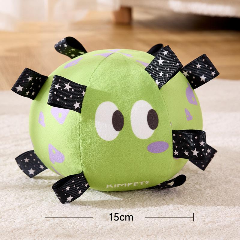 Bite-Resistant Plush Soccer Interactive Dog Toy Ball Washable Built-in Bell Outdoor Training Dog Chew Toy Brinquedos Para Cães