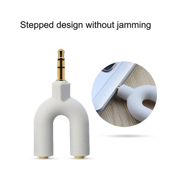 U3 Audio Converter Practical Fast Transmission Metal 1 Male to 2 Female 3.5mm Jack Splitter for Earphone