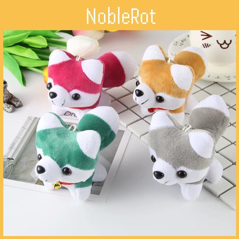 Soft Husky Plush Keychain Charming Dog Toy With Pp Cotton Filling