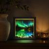 Sea Glass Night Light Painting 21.521.5 - Button Cell Battery Operated Decorative for Bedroom Living Room