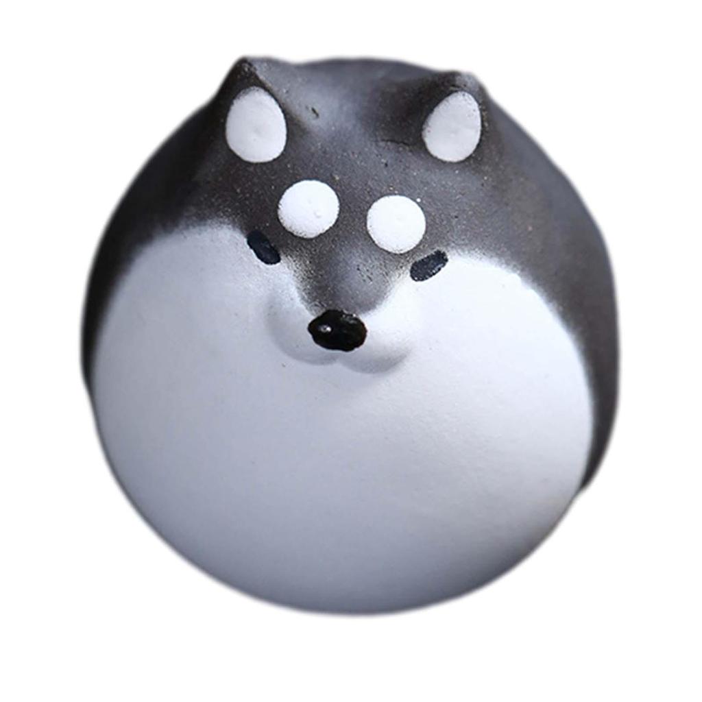 Hundestatue Niedliches Sammlerstück Cartoon Tischschmuck Miniaturfigur für Schlafzimmer Bücherregal Büro Kamin Heimdekoration