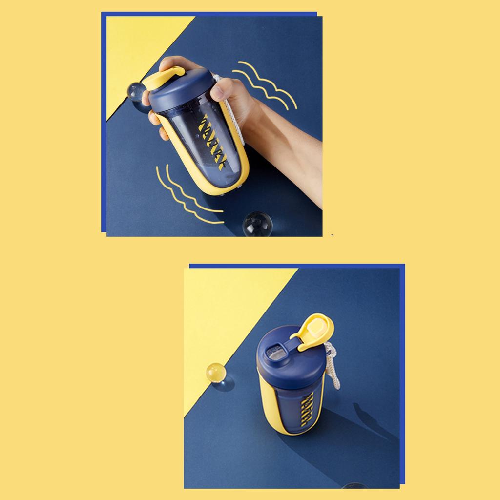 590ml Fitness Sport Water Bottle Leakproof Shaker Cup Drinking Bottle For Outdoor Activity Yellow