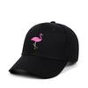 Unisex Cotton Flamingo Embroidered Baseball Cap for Outdoor Activities