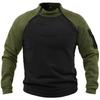 Men's Double Sleeve Color Block Tactical Fleece Hoodie for Spring/Autumn