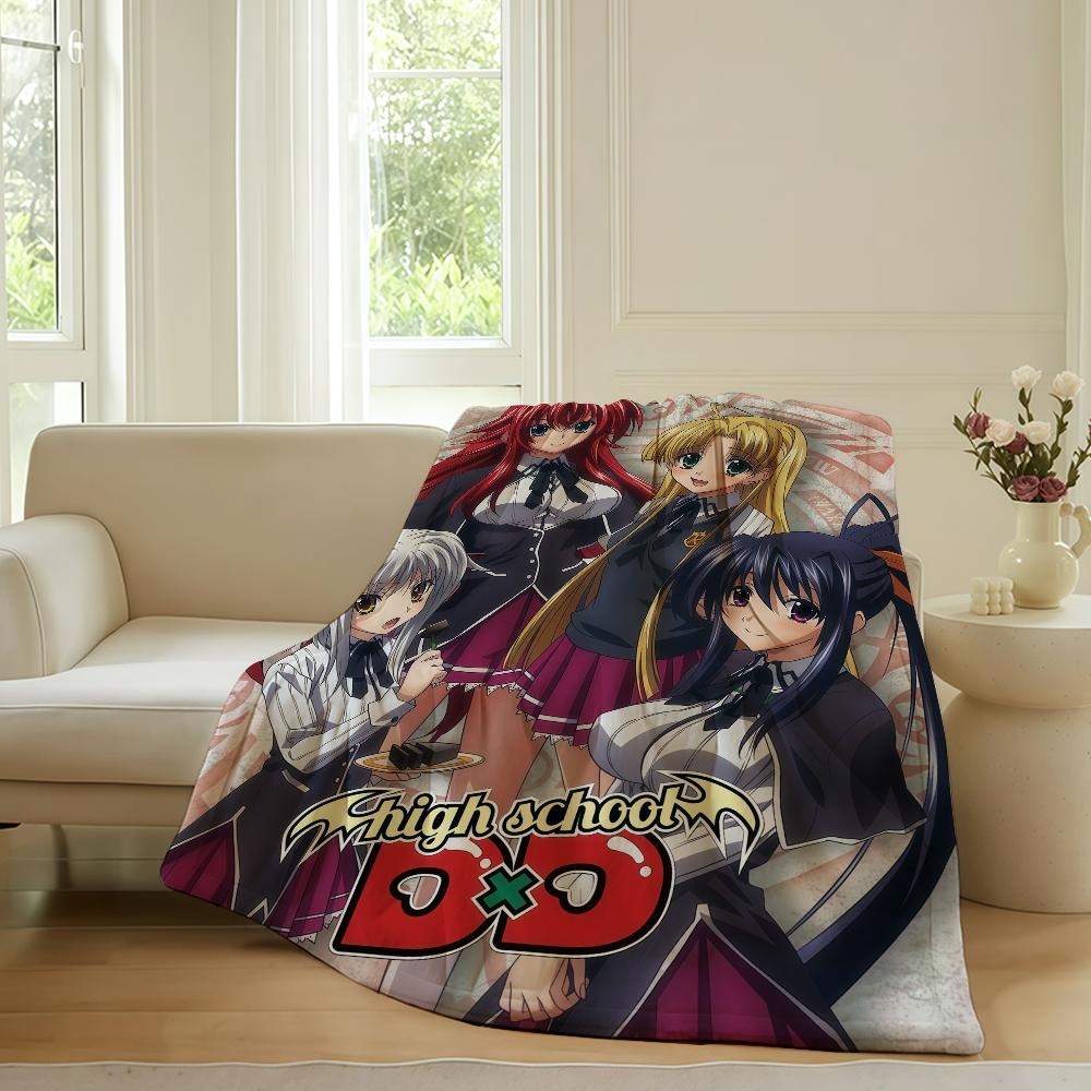 Anime High School DxD Blanket For Sofa Office Bed Plane Travel Sleep Read Relax Camping Soft And Warm