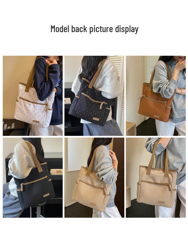 Korean-Style Canvas Tote: Large Capacity, Chic Summer Shoulder Bag for Women 2026