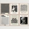 Gallery Wall Exhibition Prints Museum Poster Black White Yayoi Kusama Matisse Bauhaus Canvas Painting Retro Abstract Pictures