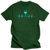 Wine Heartbeat Print Men T-Shirt Funny Wine Shirt Graphic Tee Tops Streetwear Summer Tshirt Cotton Oversized Male MEN T Shirt