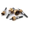 5PCS 16-30mm Diameter Hole Saw Kit Titanium Coated Metal Hole Cutter HSS Hole Saw  For Aluminum
