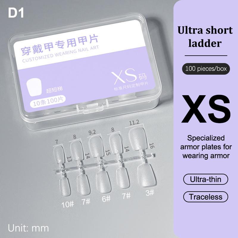 100Pcs/box Single Size Full Cover Nail Tips Clear Press On The Tip Nail Matte False Nail Tips Nail Extension Art Salon