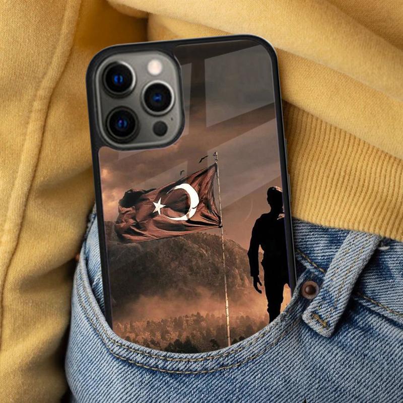 Türkei Flagge Weiche Handyhülle für iPhone 17 Air 16e Pro max 15 Pro 13 14 Plus 11 12 MagSafe Magnetische Hülle