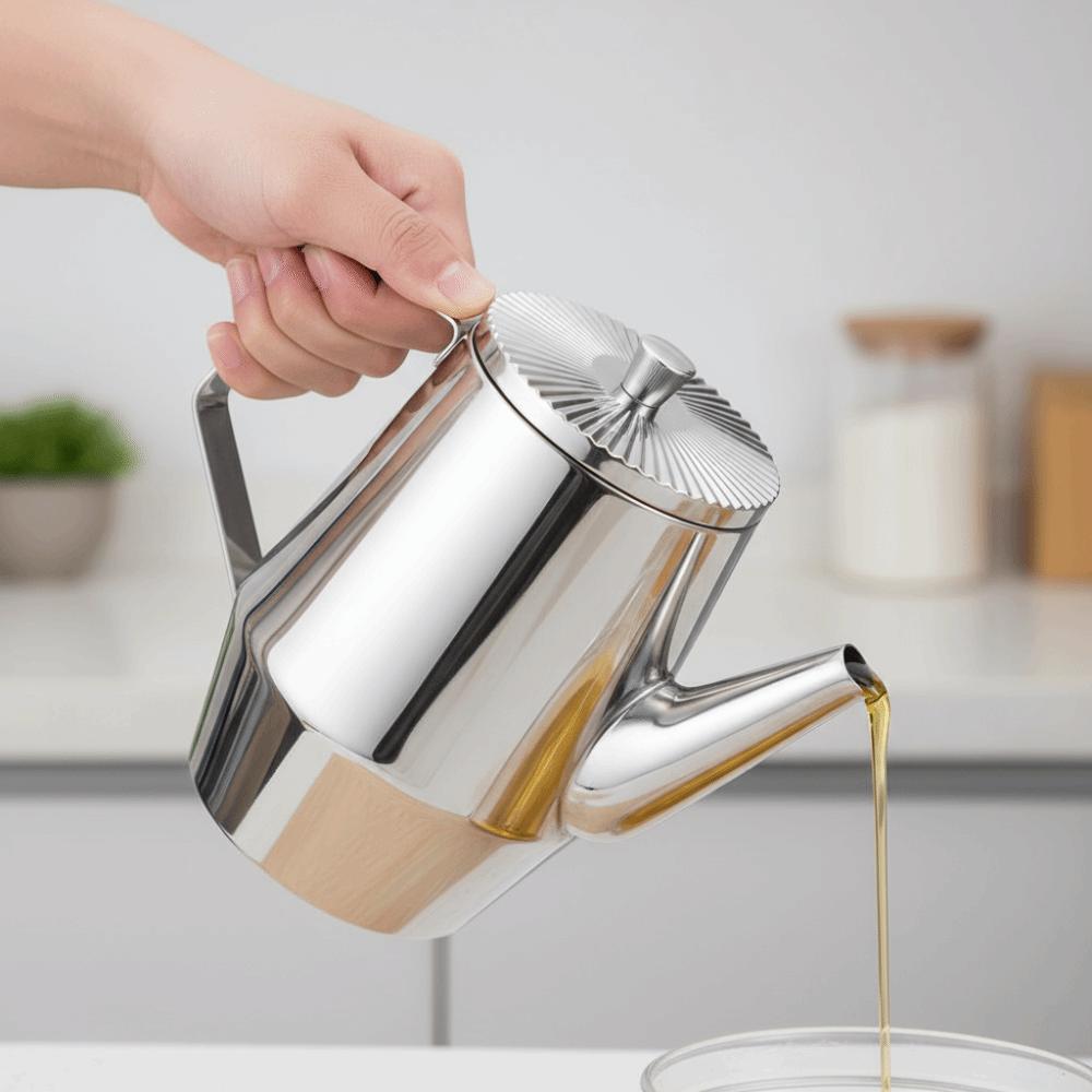 Thickened Vinegar Dispenser Leak-Proof Seasoning Jars Oil Can Stainless Steel Oil Bottle Kitchen