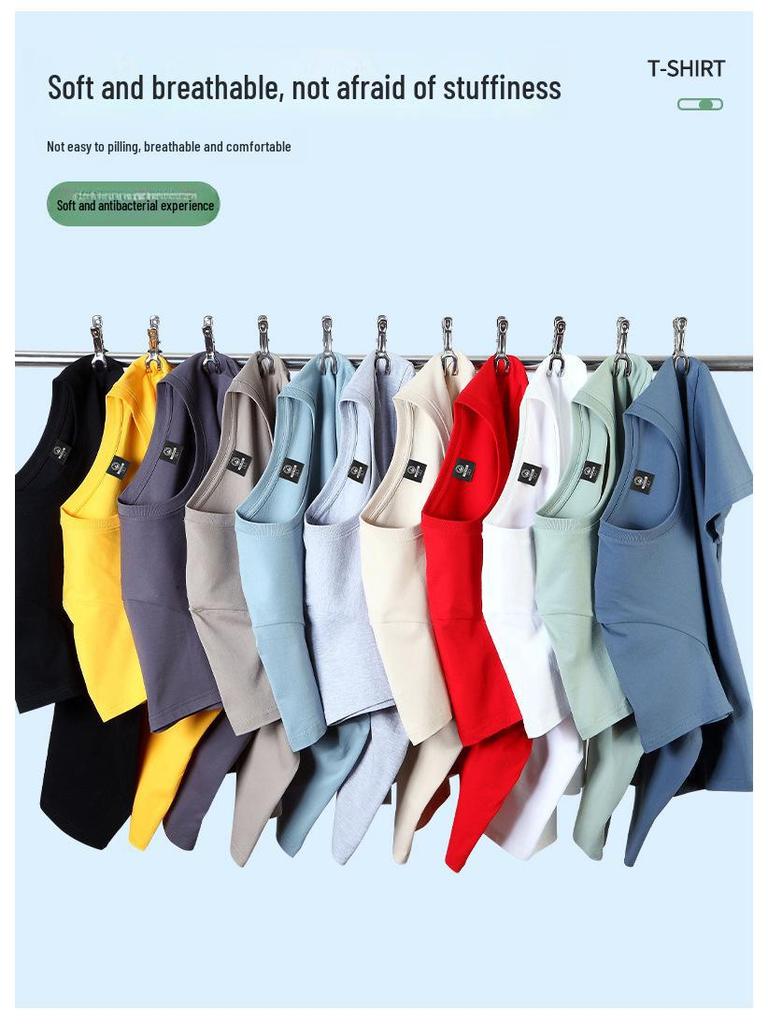 Men's Cotton Loose-Fit Short-Sleeve T-Shirt - Stylish Casual for Teens and Students