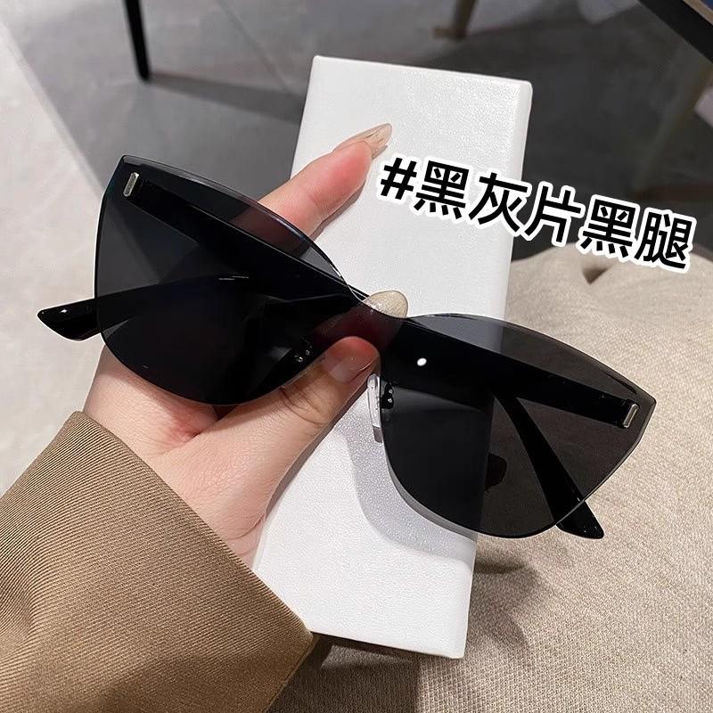 Cat eye sunglasses women s round face new anti-ultraviolet advanced sense old money wind thin sunglasses