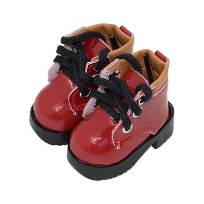 Niannyyhouse 15cm Plüschschuhe 16 BJD Puppe High Heel Lederschuhe Schuh Länge 5cm Ankleiden Baumwollpuppe Zubehör (rot)