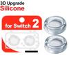 2PCS 3D Curved Joystick Caps Soft Silicone Thumbstick Grip Cover for Switch 2 Controller Gamepad Non-Slip Joystick Protectors
