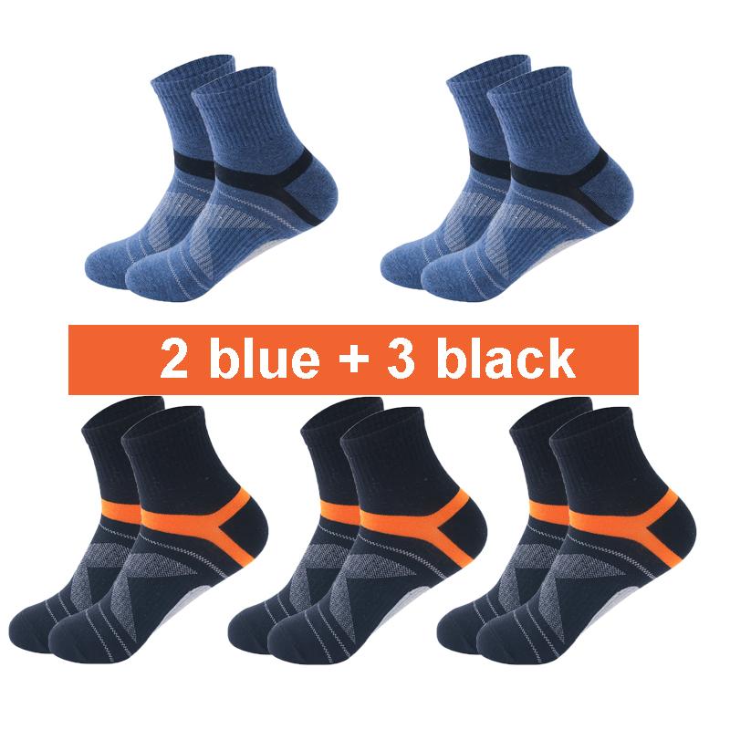 10 STÜCKE=5 Paar Hochwertige Baumwolle Neue Herbst Herrensocken Laufen Winter Freizeit Atmungsaktive Aktive Socken Streifen Sportsocken EUR38-48