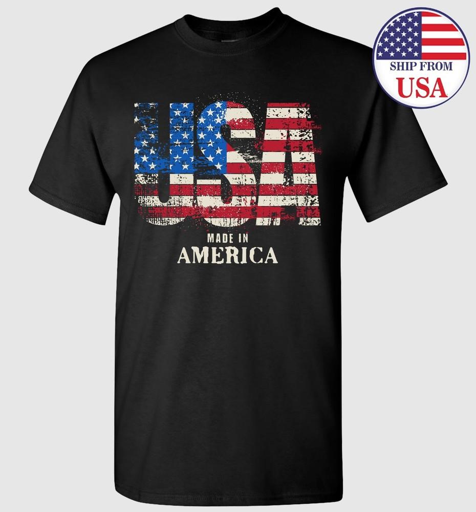 American Flag USA Grunge Made in America T-shirt