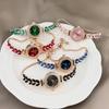Vintage Elegant Baroque Rhinestone Quartz Women's Watch Sparkling Crystal Classic Design Perfect Accessory for Daily Wear