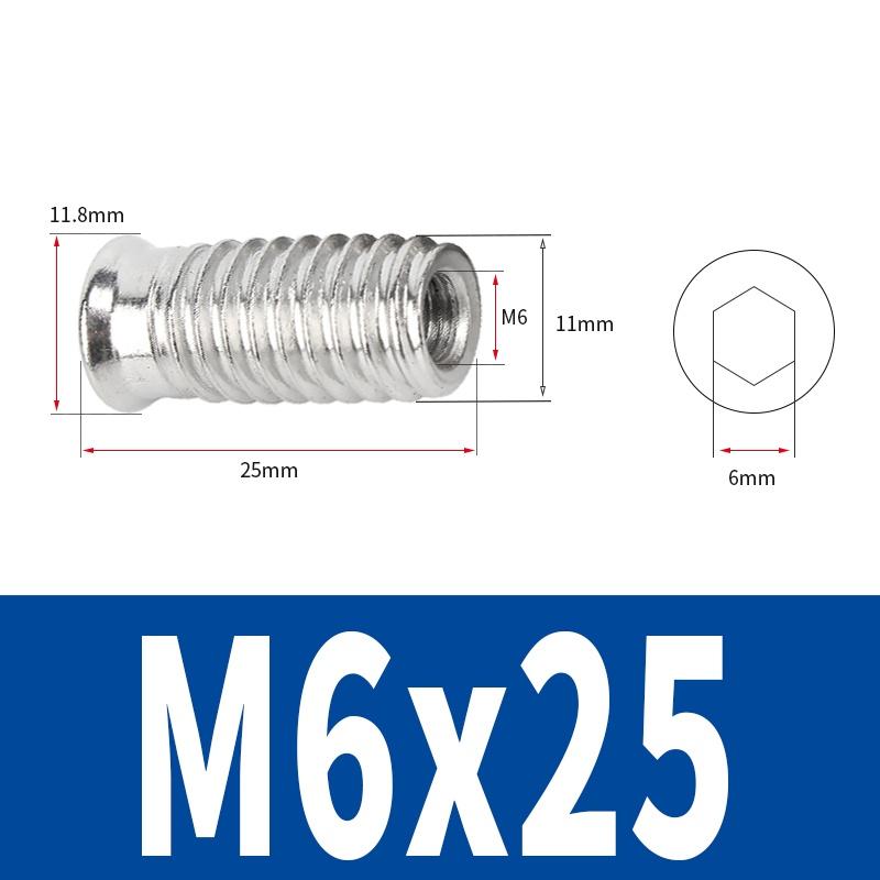 M4 M5 M6 M8 304 Stianless Steel Hex Socket Drive Insert Nuts Threaded For Wood Furniture
