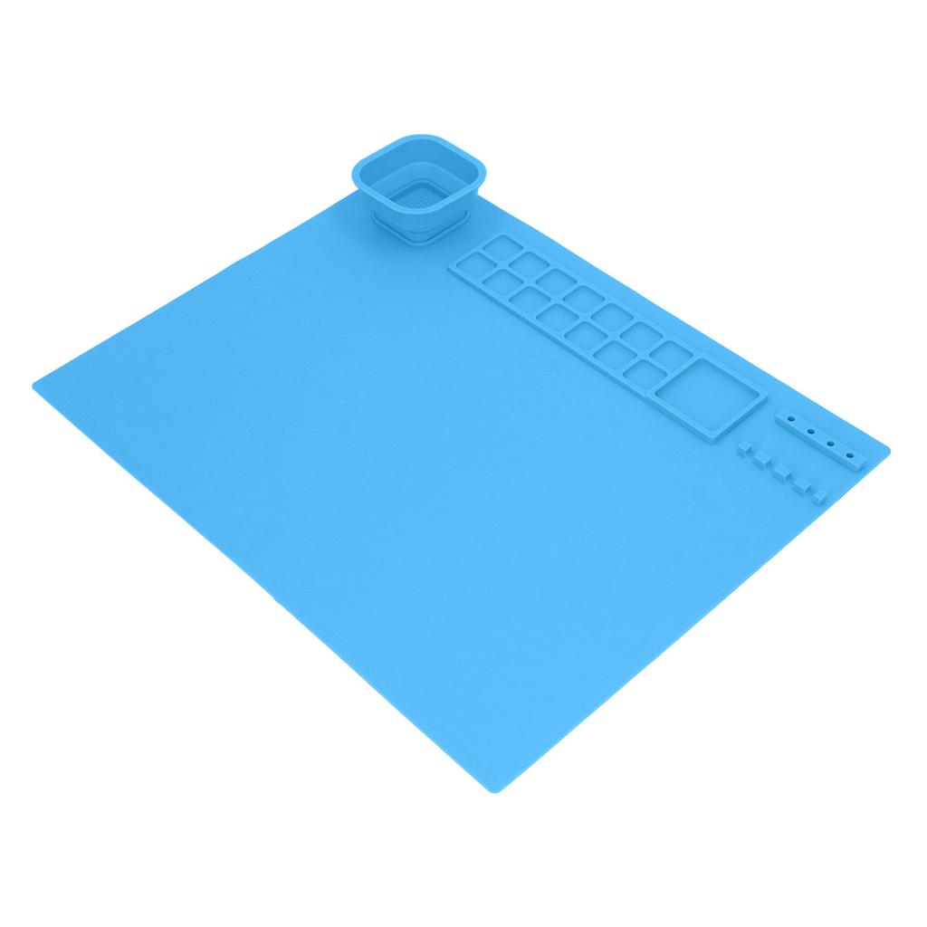 Silicone Painting Mat with Cup DIY Cultivate Artistic Talent Easy To Wipe Silicone Art Mat for Boys Girls Art Supplies