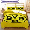 3pcs Borussia Dortmund Bedding Set Duvet Cover Closure Includes 1 Duvet Cover & 2 Pillowcases, Soft and Comfortable for All Seasons.