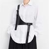 Punk One-shoulder Strap Belt PU Leather Body Suspender Cool Women Waist Harness  Coat Matching