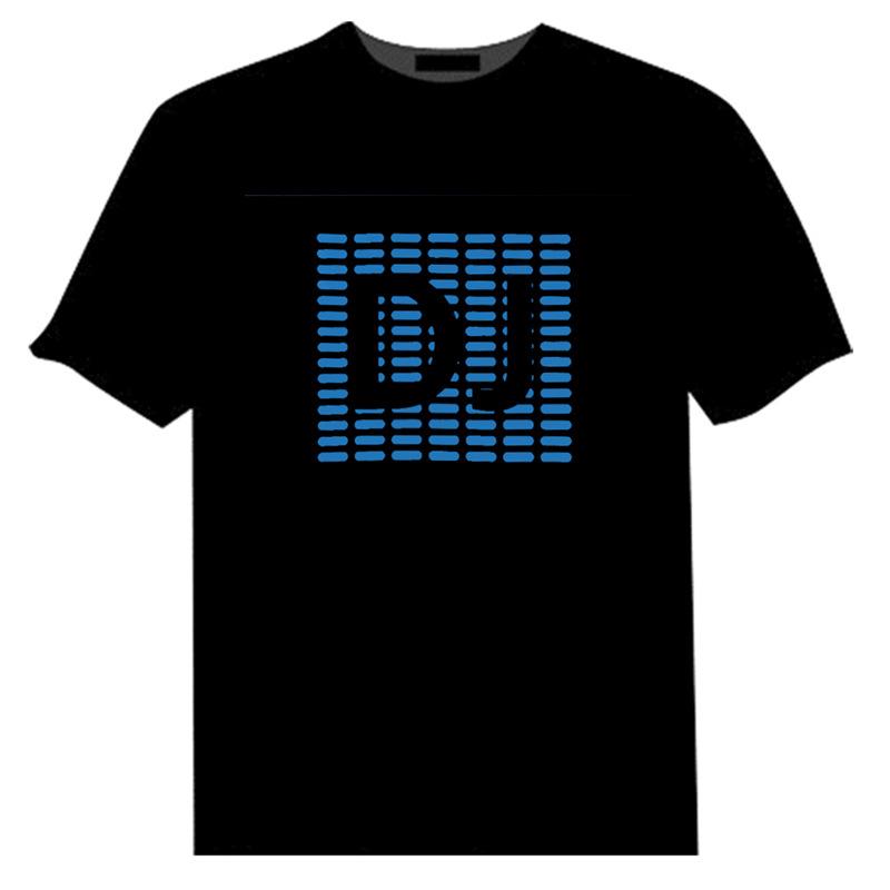 

Светодиодная музыкальная голосовая активация, футболка для вечеринки, клуба, вспышка, одежда с короткими рукавами, блестящие топы для танцев XXXL