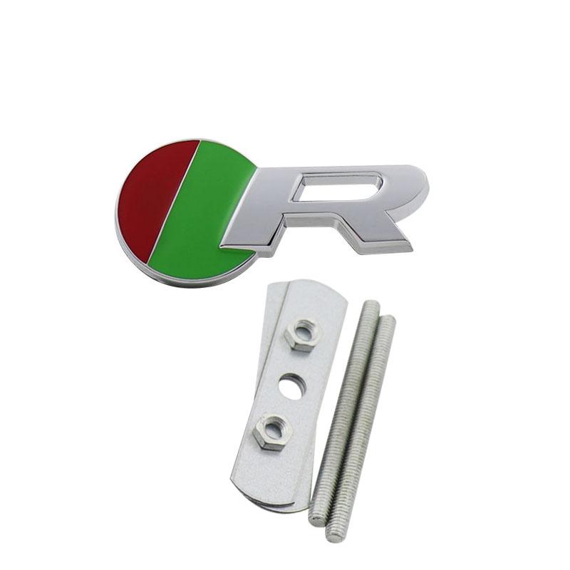 

3D Premium R S Logo for car Fender trunk Rear Bonnet Decal Emblem Badge Sticker g-chrome-yuan-new-r