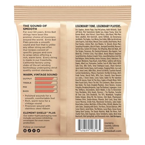 [Authentic] ERNIE BALL 2580 Electric Guitar Strings (11-50) FLATWOUND Light