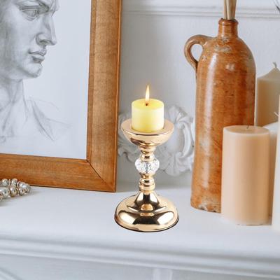 Metal Taper Candles Holder Candlestick Holder Elegant Decorative Traditional Golden Color for Living Room Lightweight Durable