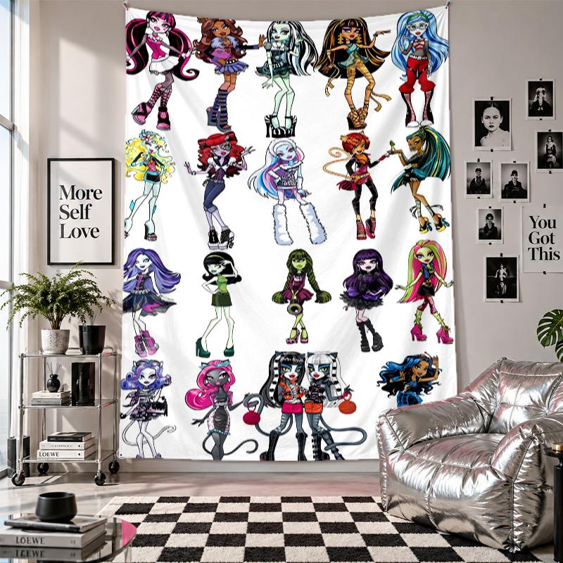Wall TapestryMonster High Art Hanging Cloth Decorative Background Cover for Room Decoration