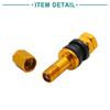 ACROPIX Car Motorcycle Bolts Tubeless Wheel Tire Valve Stem with Dust Proof Cap Universal Gold Tone 4pcs