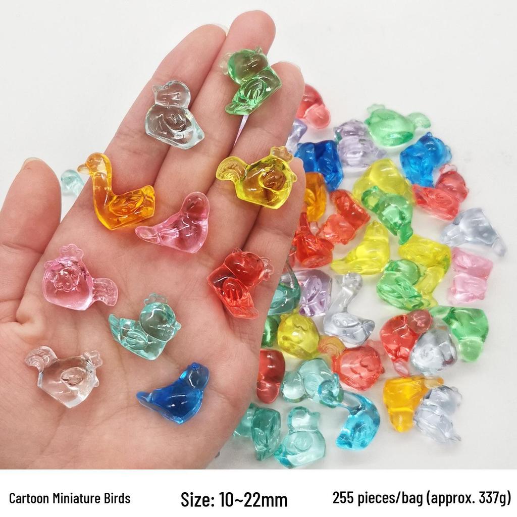 Colorful Mini Acrylic Milk Bottle Cartoon Ornaments - Cute Handmade DIY Decorative Accessories