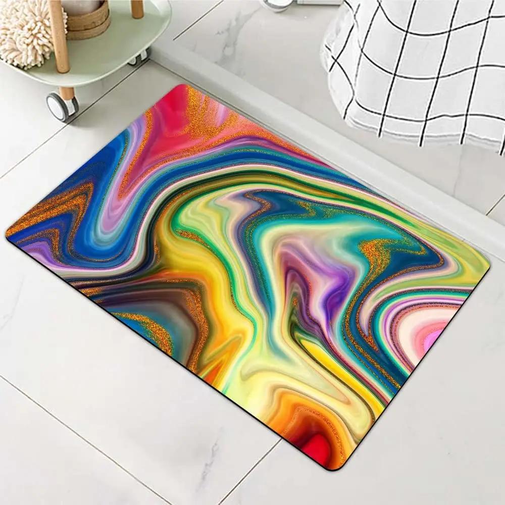 Tree Trunk  Leaf Pattern Carpet Mat Bathroom Entrance Bedroom Door Mat Home Decoration  Rural Natural Art Floor Mat